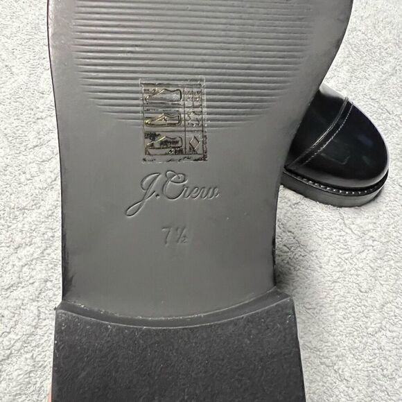 J.Crew Rib-cuff boots in Italian leather Black Gray Size 7.5 NWB - Picture 9 of 14